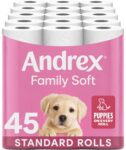 Today only , Family Soft Toilet Tissue 45 Rolls , FSC Certified - Andrex